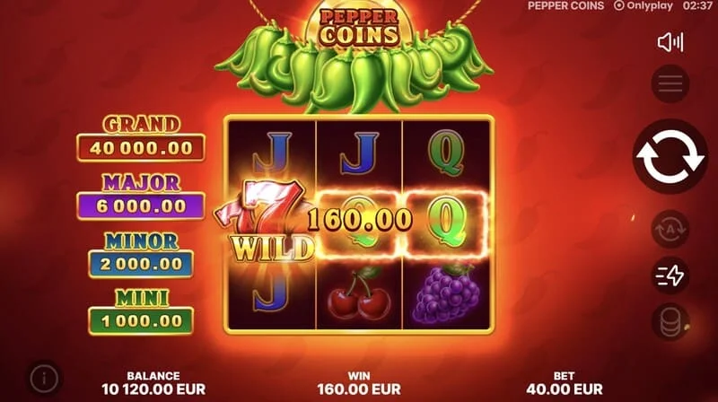 Pepper Coins - Wild ja voittava yhdistelmä